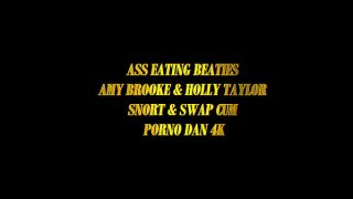 Dirty Blowjob Swap, Amy & Holly Share Porno Dan’s Salty Loads!