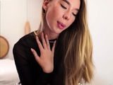 Cute curly brunette solo webcam masturbation