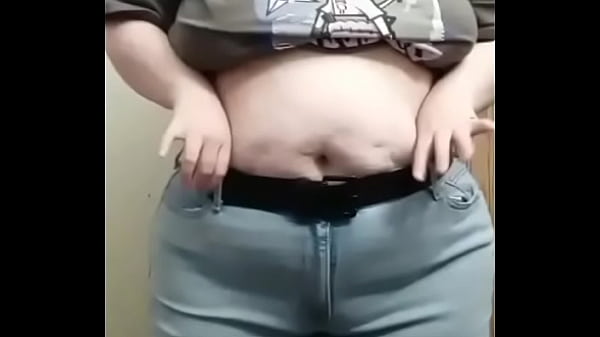 Fat girlfriend gets naked