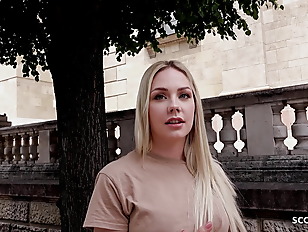 GERMAN SCOUT – FOTO MODEL ANGIE PICKUP AND RAW FUCK AT STREET CASTING JOB