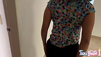 Hot cheating stepmom catches stepson masturbating milf slut lends her huge ass to be eaten by big dick stepson.