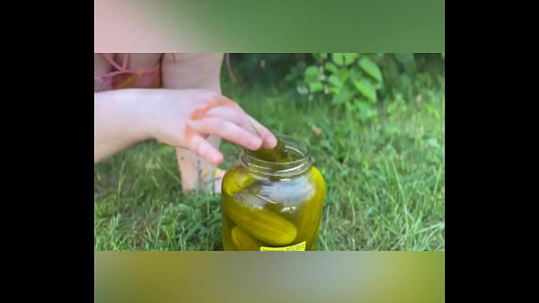 Joan Day has messy backyard fun with pickles and a hose down