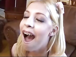 Tiny Blonde takes monster cock